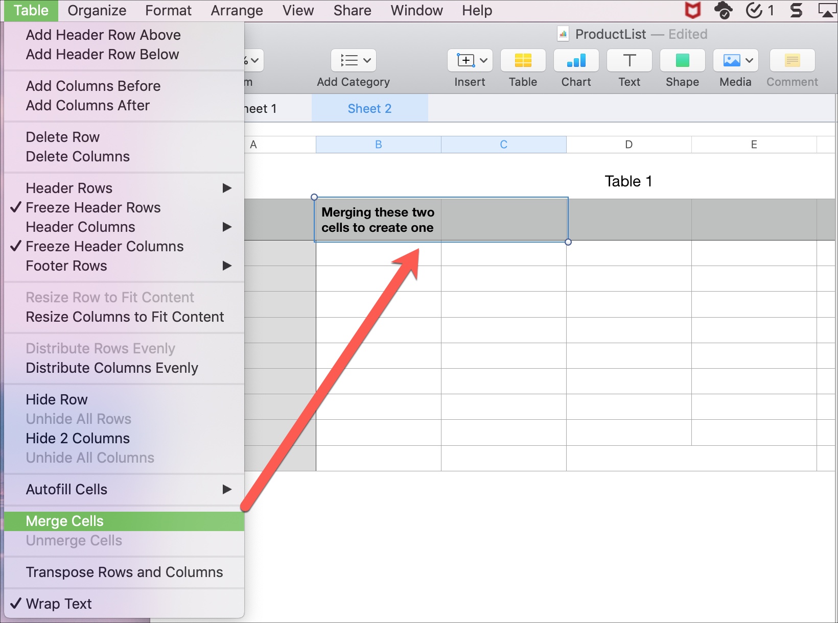merge cells in excel for mac 2011